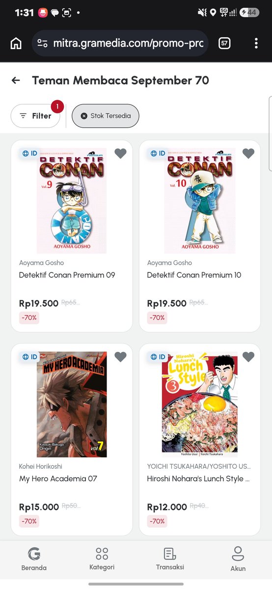 bolamantul's tweet photo. OPEN JASTIP DISKON PROMO WEBSITE MITRA GRAMEDIA UP TO 90% DI GRAMED WAREHOUSE Jakarta

Fee jastip 3.5rb per buku. JASTIP 4 BUKU JADI 3RB PER BUKU. Setelah itu CO by shopee

Cuma bisa weekend jadi harus bersabar.

Update list nanti di grup ya

https://t.co/c9aD4sUiqb… https://t.co/X3W81B182u