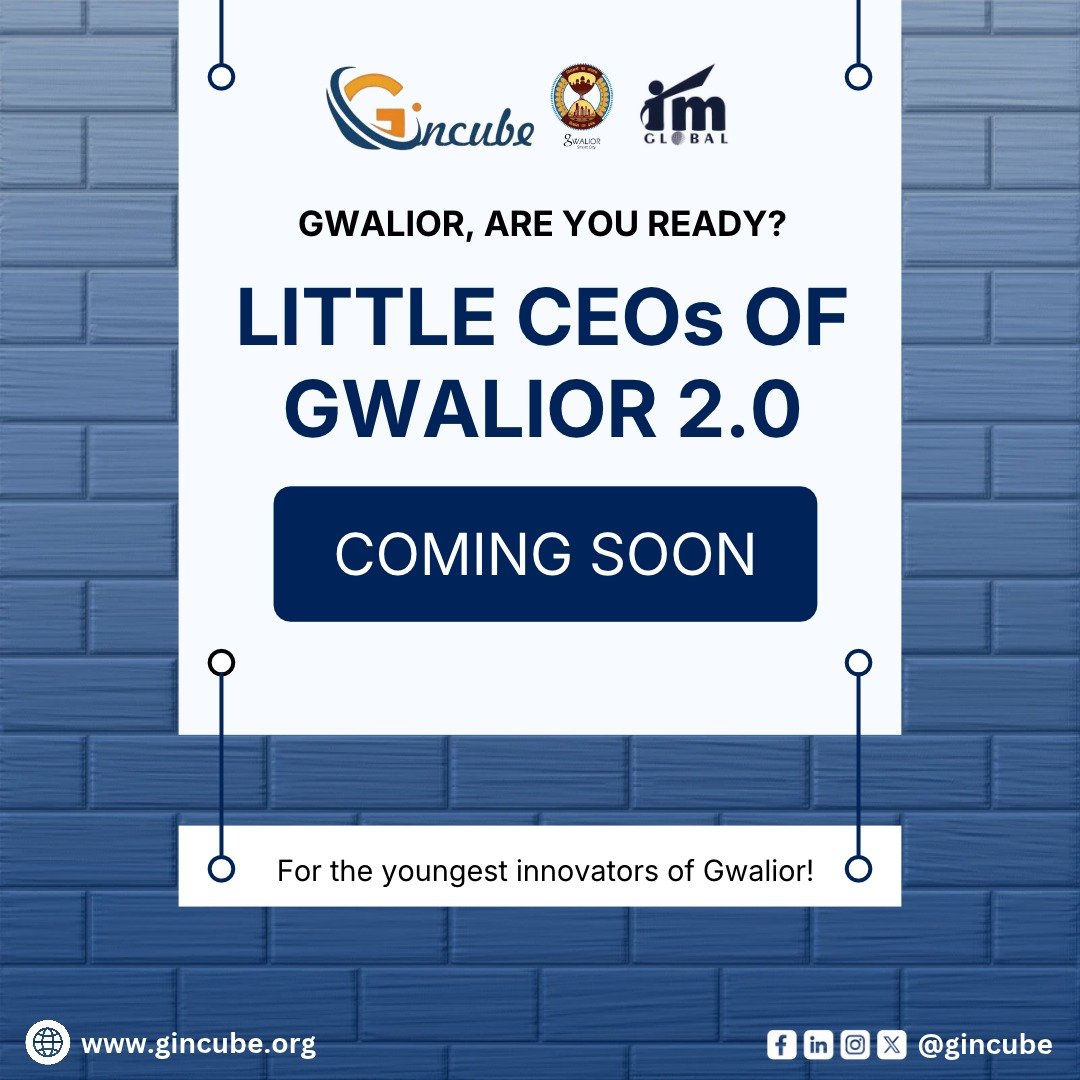 gincube's tweet photo. GIncube is bringing back Little CEOs of Gwalior 2.0!
A platform specially designed for students to explore entrepreneurship, turn their ideas into action, showcase their creativity, and experience what it takes to build something of their own.
#LittleCEOsOfGwalior #gincube https://t.co/drwKcK01TB