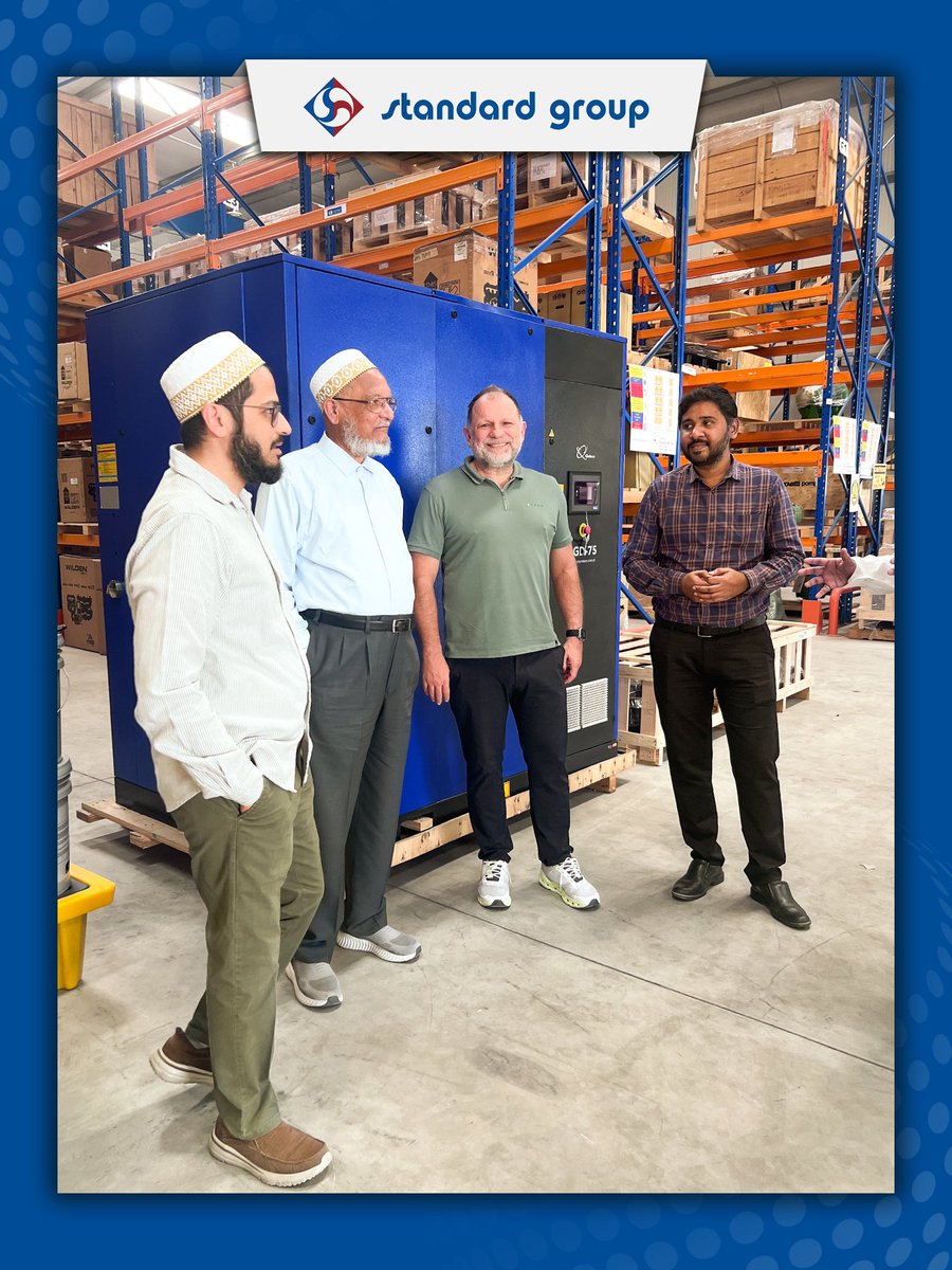 pumpsglobal's tweet photo. Great to host Mr. Motaz Kabbani, Middle East Sales Director at @QuincyComp , at our Standard Group facility in National Industries Park, Dubai, strengthening our partnership and exploring the region's evolving compressed-air needs.
More to come. 🤝
#StandardGroup https://t.co/k3FnSlfAiR