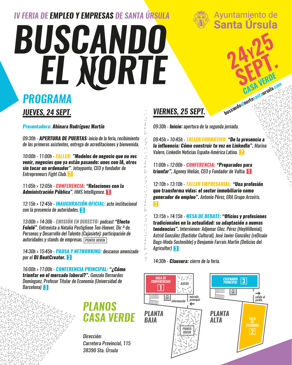 Integracee's tweet photo. ¿Buscas empleo en #SantaÚrsula? ¡No te pierdas la IV Feria de Empleo y Empresas de #SantaÚrsula! Te esperamos el 25 de septiembre de 2026 en el stand de #IntegraCEE, de 9:30 a 14:30. Si tienes #discapacidad y buscas trabajo, ¡esta es tu oportunidad! @AytoSantaUrsula #IntegraCEE https://t.co/0pGCixrwq6