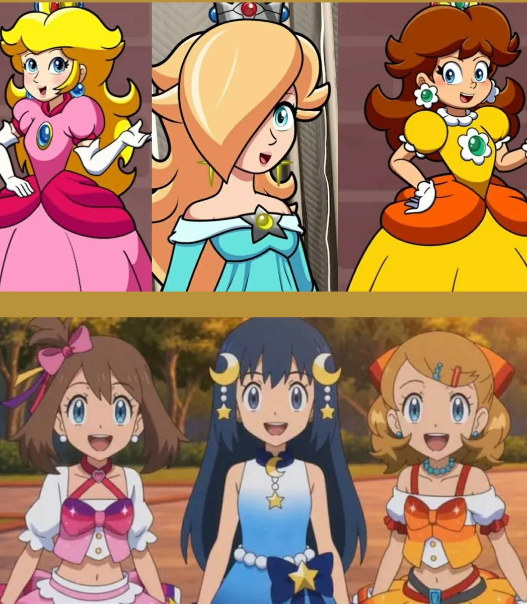 hero_713's tweet photo. The Mario Princesses And The Pokemon Coordinator/Performer Trio #anipoke #Pokemon #Mario #Peach #May #Daisy #Dawn #Rosalina #Serena #Mariofanart #Pokemonfanart https://t.co/mWhULjp7PY