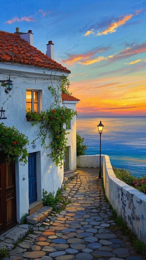 applk119365's tweet photo. Just watched the sunset paint the Mediterranean in gold over a tiny coastal village – this slow, unplanned moment made the whole trip worth it https://t.co/6fA12XpUSu