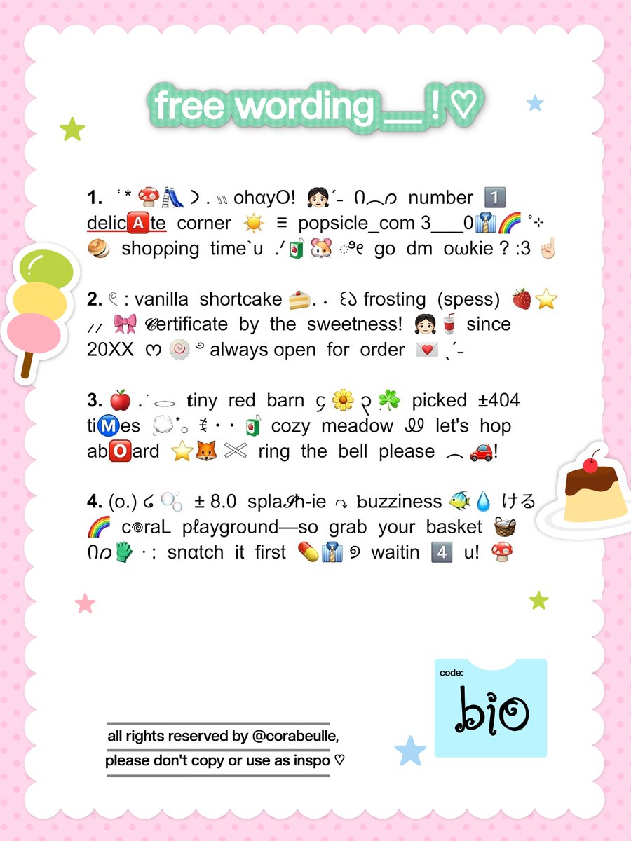 corabeulle's tweet photo. ˚🎊  its  giveaway  time  !!  (=・◦・=🤏🏻)

it's #MichieveDay !! 🎀 happy #BloomForMichie dear @nyakng 🐈🎁 spesial bday kakak Michie, ninaw mau bagiin FREE 4 WORDING BIO untuk kalian . . 😆🍏

by reply
now — 18 Sept, 20.00

💌  cek ALT ! #zonauang #zonaba :3 https://t.co/7weiGpydif