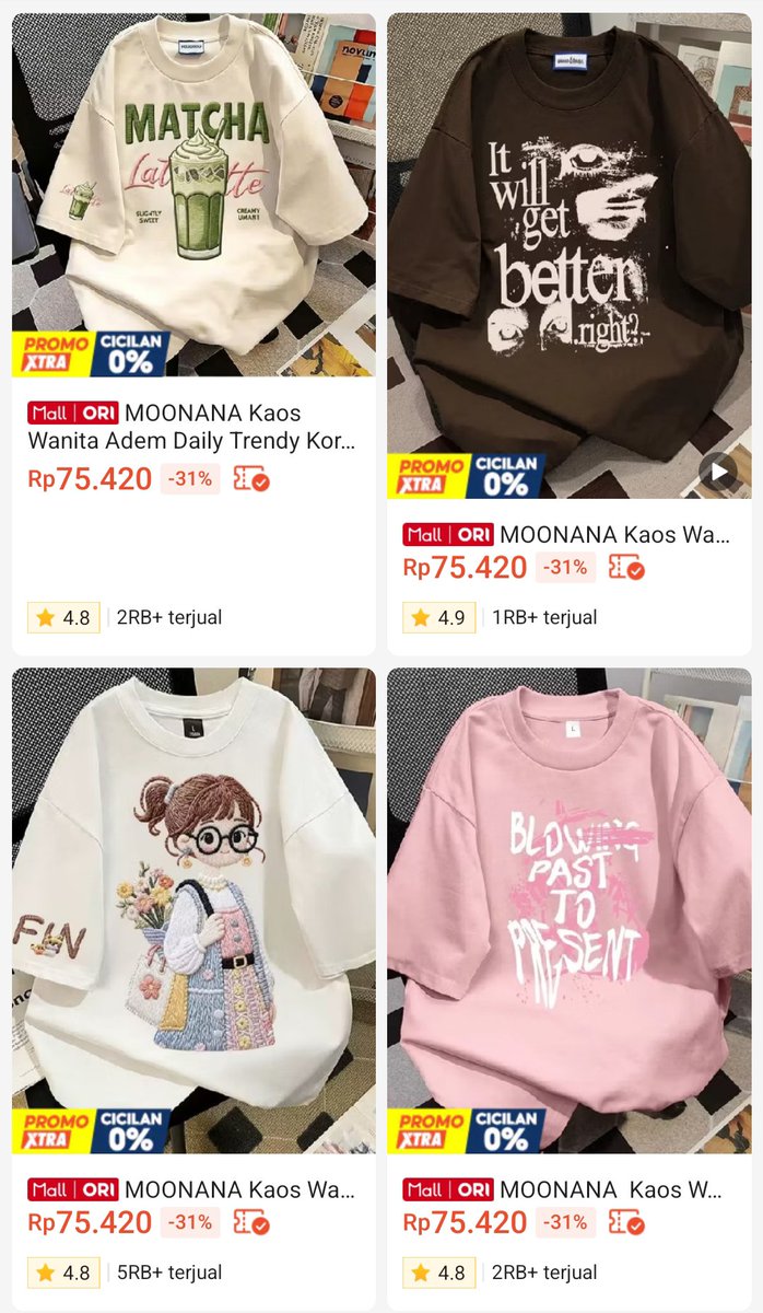 Plan4BetterU's tweet photo. Ada harga, ada kualitas ✨👍 ciwi2 yg suka pake kaos oversized harus tau toko ini 👉 https://t.co/OFzNOLAvzN gambarnya lucu2 🥰 bahannya jg tebal &amp; adem 💕 jadi worth it bgt deh 👍👍 https://t.co/th3AoHQUD0