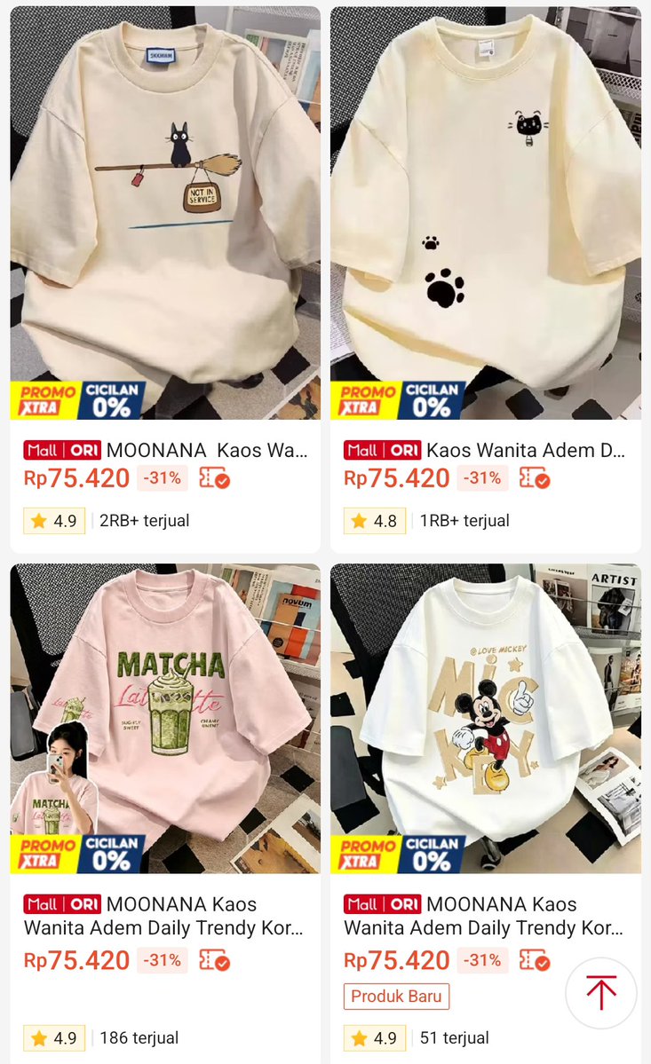 Plan4BetterU's tweet photo. Ada harga, ada kualitas ✨👍 ciwi2 yg suka pake kaos oversized harus tau toko ini 👉 https://t.co/OFzNOLAvzN gambarnya lucu2 🥰 bahannya jg tebal &amp; adem 💕 jadi worth it bgt deh 👍👍 https://t.co/th3AoHQUD0