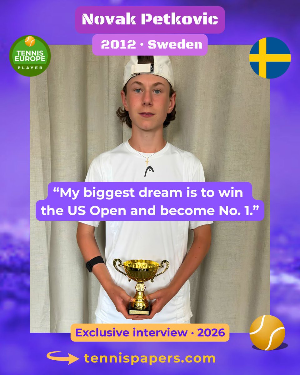 TennisPapers's tweet photo. ๐ธ๐ช Novak Petkovic (2012, Sweden) ๐พ
โญ Tennis Europe U14 Top 1000
๐ Sweden U14 Top 10
๐ค Sponsored by HEAD
๐ Exclusive interview
https://t.co/gnbTLt7roU
#NovakPetkovic #SwedishTennis #SerbianTennis #JuniorTennis #BoysTennis #FutureChampion #TennisPapers https://t.co/wXycPuoLai