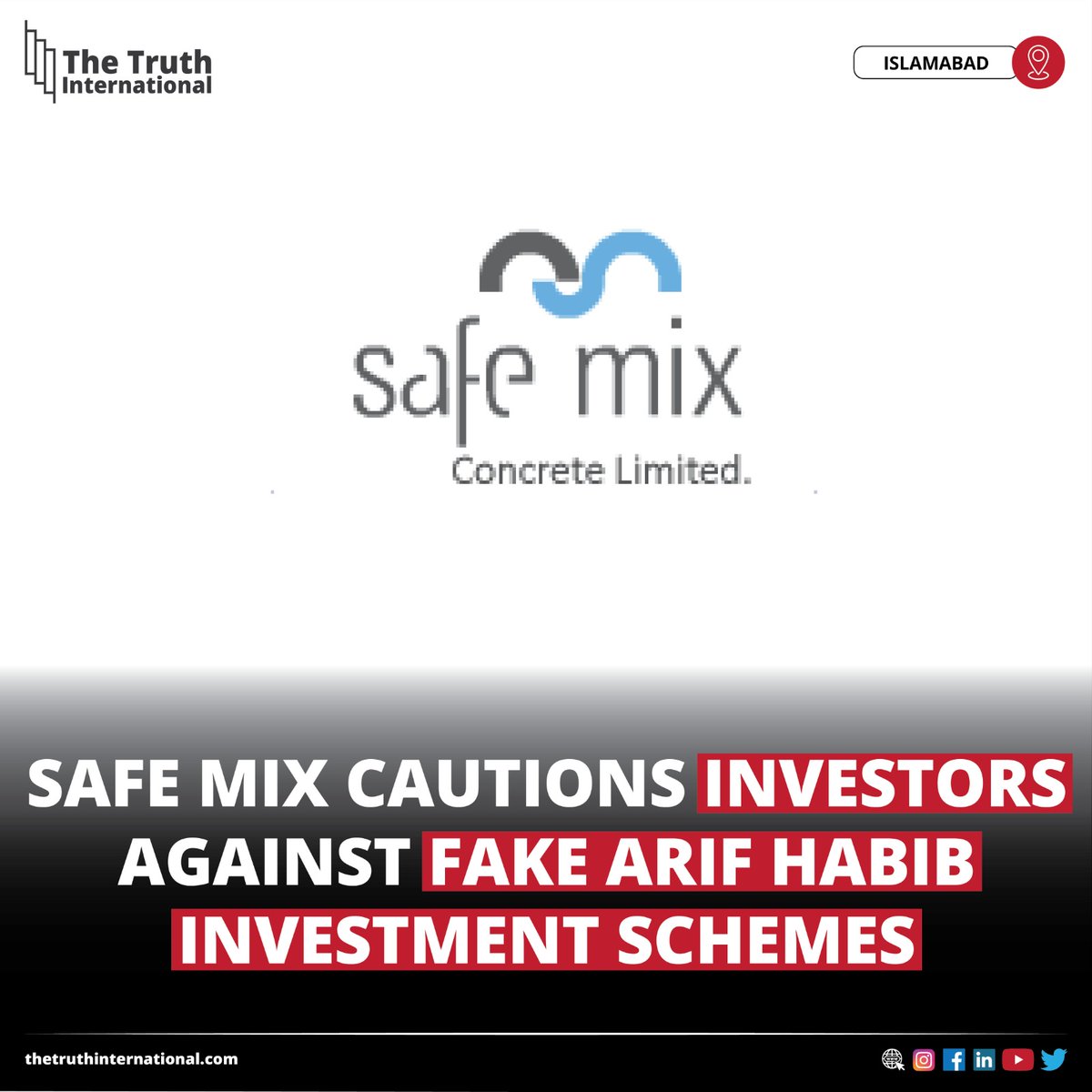 ttimagazine's tweet photo. Safe Mix cautions investors against fake Arif Habib investment schemes

CLICK HERE: https://t.co/M0NRH4LrhH

#Safe #Mix #cautions #investors #fake #ArifHabib #investment #schemes #TTI https://t.co/aOs3XtesgT