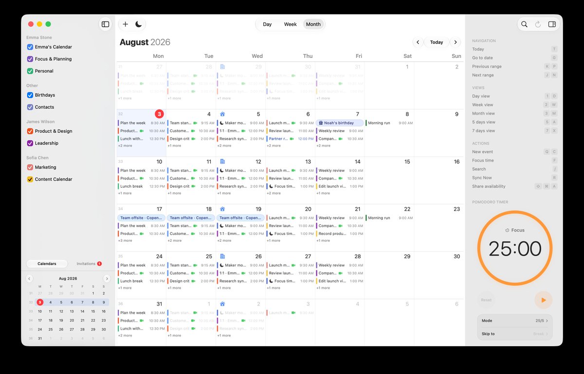 horaCalendar's tweet photo. Some days need the whole month. Some need just today.

hora Calendar switches between day, 5-day, week, and month views in one click, so you pick the zoom level, not the app.

https://t.co/SzAHgHNLHn https://t.co/40WyYRJfYQ