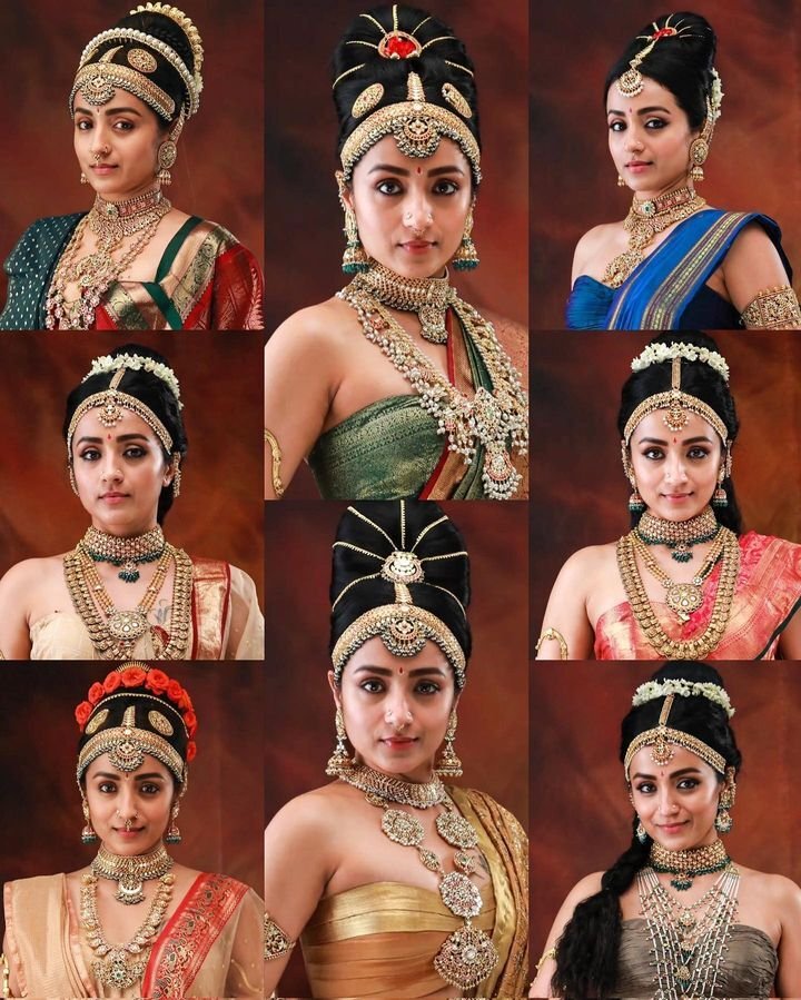 Branav22's tweet photo. Tamil queen #Trisha delivered a widely praised, graceful, and commanding performance as the Chola princess Kundavai in Mani Ratnam's epic historical films PS1 and PS2. 

Her stoic, hard-hitting dialogue exchanges and subtle expressions won unanimous critical acclaim.

#TVKVijay‌ https://t.co/iRJcmybyrl