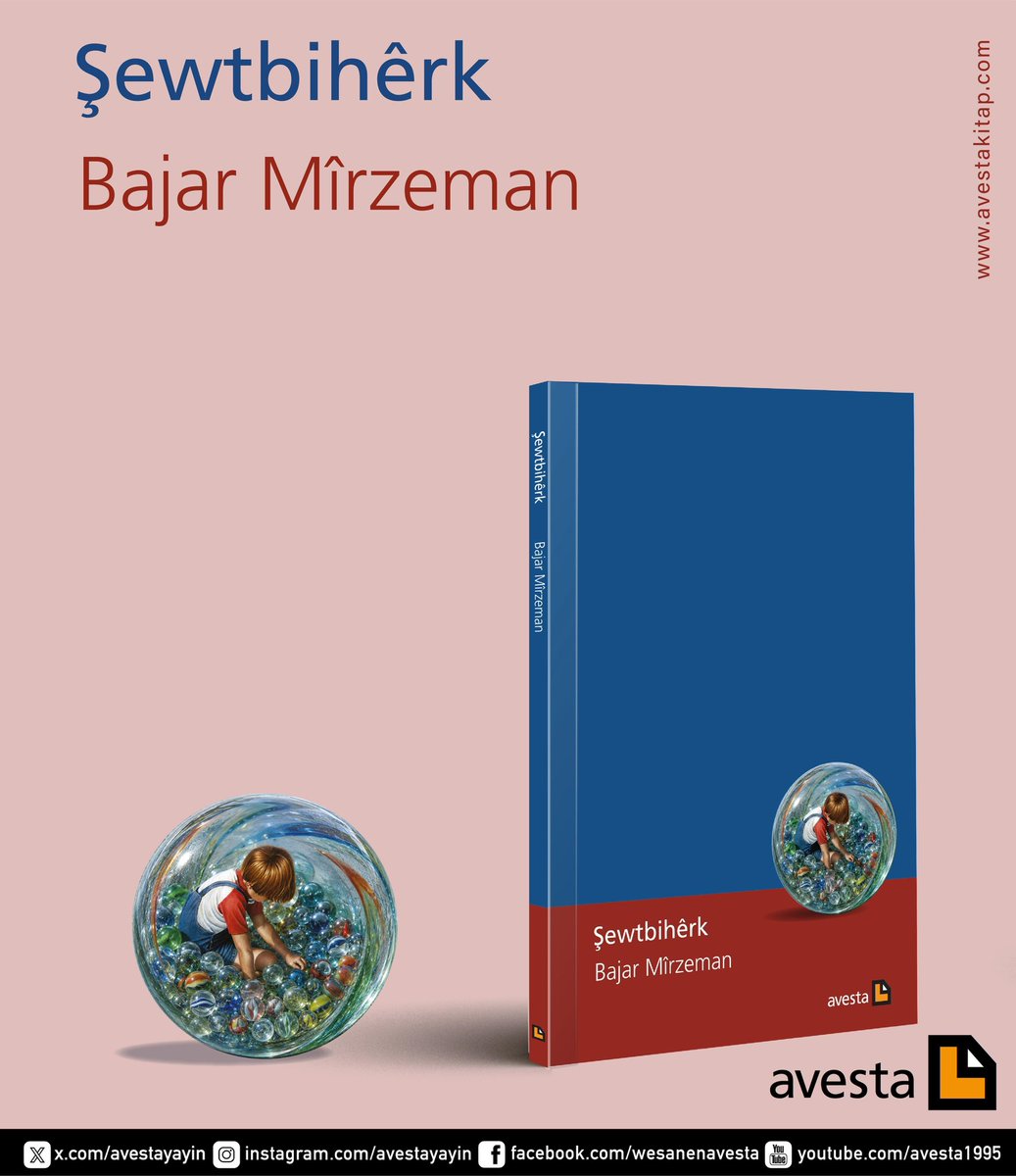 avestayayin's tweet photo. Şewtbihêrk
Bajar Mîrzeman
(Çîrok)
DERKET!

Bajar Mîrzeman, bi vê kitêba xwe ya çîrokan “Şewtbihêrk”ê ji me re ji peyvan nexşerêyekê çêdike. Em bi sînorên wê nexşerêyê dizanin û belkî dikarin ji ber xwe de xêz jî bikin lê vê carê ev sînor bi peyvan hatiye xêzkirin.
Di vê erdnigariya bi peyvan hatiye avakirin de, cejn hene, peyman hene, Newroz heye, xarên winda hene, mamosteyên ku zimanekî din hîn dikin hene, navên kirîne hene, xwîna destê sibehan tê rijandin heye û hwd.
Belkî ji bo têgihîştina wan em li xwe vegerin û alîkariyê ji dîrokê bixwazin, carinan ji dîroka nêzik carinan jî ji dîroka dûr. A soxî ev labîrentek e ku em tê de ne û şîfre di nav çîrokên dîrokê de ye.
Ev çîrokên ku mijara wan bi me xerîb nayên vê carê emê ji qelema Bajar Mîrzeman bixwînin, wê hinekî canê me bişewitîne lê meraq nekin wê bibihure.

Şewtbihêrk
Bajar Mîrzeman
(Çîrok)
ISBN: 978-625-5535-57-8
13x19.5, 80 rûpel
https://t.co/Rqgl6jSFtB