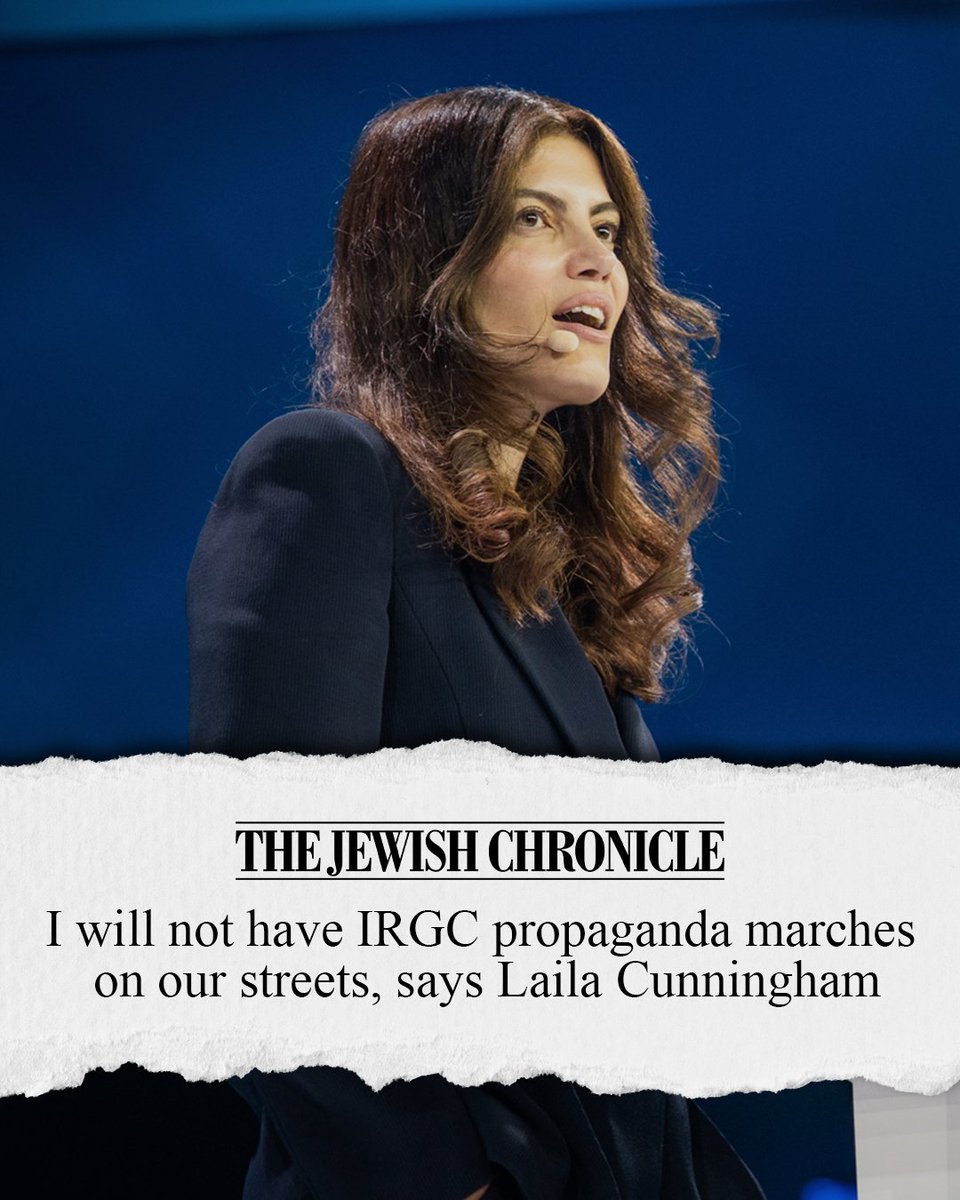 policylaila's tweet photo. I will not have IRGC propaganda marching on our streets. It is a disgrace.

These are people who want to kill Jews and destroy the West. What are we doing?

I don’t feel that the safety of British Jews, especially here in London, has been taken seriously. I’ll make sure it is. https://t.co/nWo82SJdrF