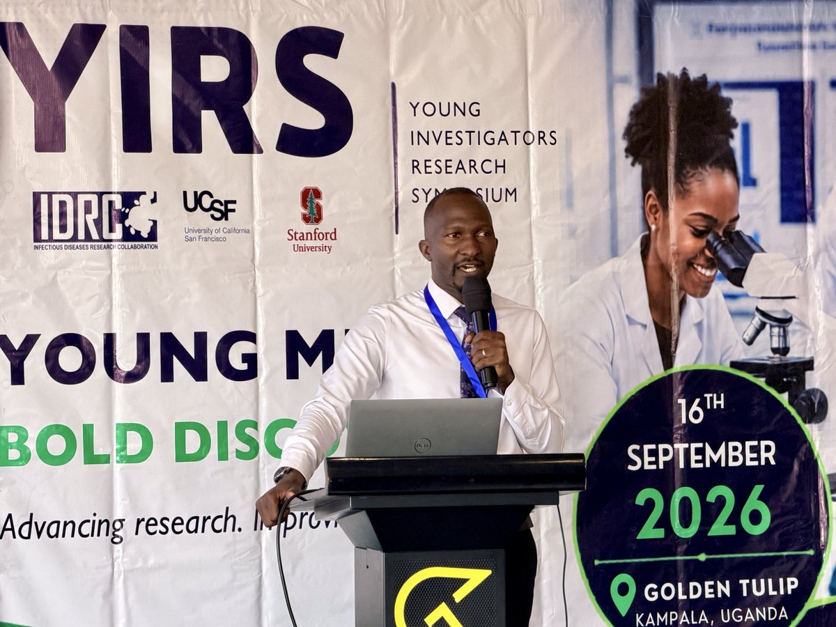 IDRC_Uganda's tweet photo. 🔬 The IDRC Young Investigators Research Symposium 2026 is officially underway at Golden Tulip Hotel, Kampala!
We’re kicking off with a great TB/HIV session, chaired by Joan Nangendo and Dr. Jane Kabami, with welcome remarks from Prof. Moses Kamya & Prof. Grant Dorsey.
Presentations so far: 

1️⃣ Richard Aruho — Peer-led PrEP/PEP Strategy Increases Biomedical HIV Prevention Coverage among Women who Engage in Sex Work in Southwestern Uganda

2️⃣ Cecilia Akatukwasa — Feasibility and Acceptability of a Peer-Led, Multi-Component HIV Prevention Intervention for Women Engaged in Sex Work in SW Uganda

3️⃣ Mucunguzi Atukunda — Mortality among individuals with CKD in rural Uganda: SEARCH-CKD Study

4️⃣ Asiphas Owaraganise — Severe Menopausal Symptoms Are Highly Prevalent and Poorly Treated Among Women Living with HIV in Southwestern Uganda: A Convergent Parallel Mixed Methods Analysis

5️⃣ Elijah Kakande — Perceived benefits of community-based TB preventive treatment in children in Uganda: “When she sees other children getting the same medication, she will feel not alone.”

6️⃣ Shafic Makumbi — Mortality incidence and causes of death among antiretroviral-therapy naive adults in Uganda undergoing tuberculosis screening for intensified case-finding and preventive therapy

7️⃣ Gloria Nabiyre — Effect of Secondary Tuberculosis Preventive Therapy on Post-treatment outcomes of Adult People with HIV in Uganda

A strong start to a day of research, learning and knowledge exchange! 🧪📚 #YIRS2026 #IDRC #YoungInvestigators #ResearchUganda
