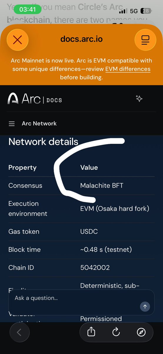 JFire_0's tweet photo. Yoooo 🔥🔥🔥

Arc Just give us a golden runner by disclosing the name of there consensus engine, by which without this Nothing like Arc or all the million runner on it can exist an yet this has not been sent yet ? 
It’s so important to the chain that the first tweet they ever made was about it and the name is $MALACHITE .
If this cannot top every other token/memes on this blockchain, then something is wrong . 
Proof below , you can also ask ChatGPT/Grok the “Arc core name”. 

https://t.co/JA7Ki76rj2

https://t.co/dgxrPWADQC
Some of the screenshots is also below this post which will also include the contract address .