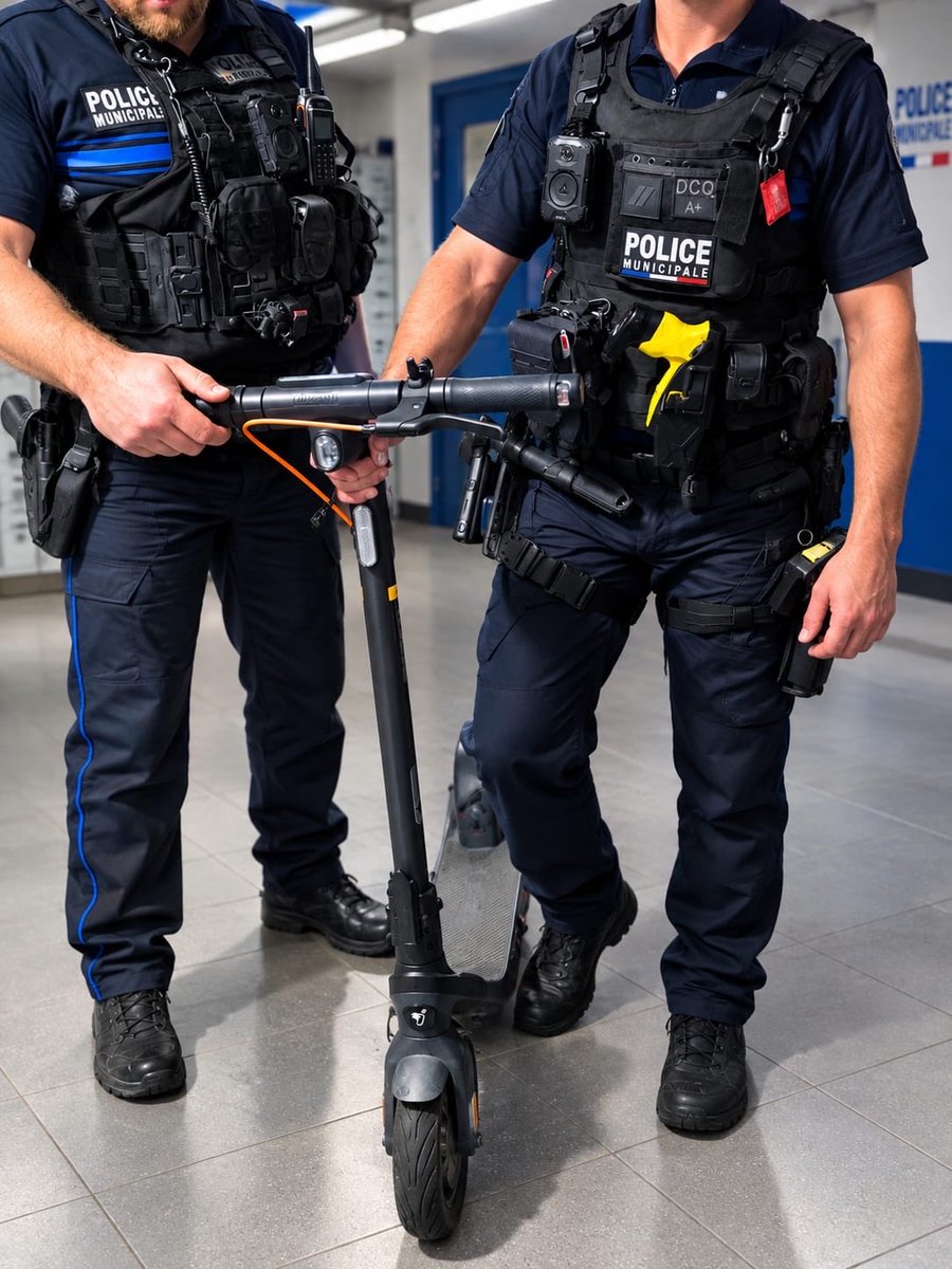 PoliceMuniCMZ08's tweet photo. 🚨 #Refus de contrôle : la #fuite se termine à pied !
Lors d’une patrouille, un #conducteur 🛴 circulant dangereusement sur les trottoirs et sans #casque, refuse le contrôle et prend la fuite.
Il est finalement interpellé.
➡️ Placé en #gav après présentation à un OPJ. https://t.co/4vtesgrdAe