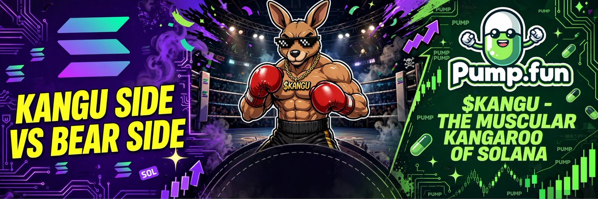 KANGUaus's tweet photo. @solana @kamino @WeiszM Wall Street has suits.
Comic-Con has costumes.

Solana has a muscular kangaroo that boxes bears.

We are not the same. 🦘

$KANGU | @kamino @solana https://t.co/otzjVdvXNq