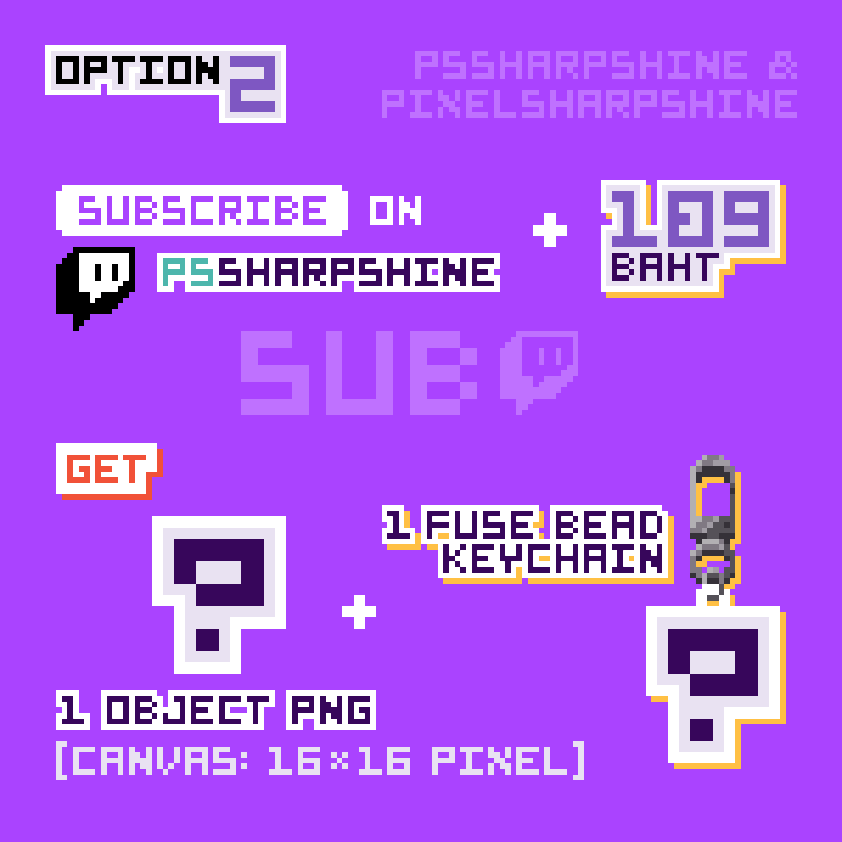 pixelsharpshine's tweet photo. Subtember2026
PSSharpShine x Pixel SharpShine
Custom Object Fuse Bead Keychain
📍 https://t.co/PfbPuOzYsP
📺 on Twitch: PSSharpShine @pssharpshine
⏰ Until 30th September 2026, 11.59 PM (GMT+7)
#PSSharpShine #PixelSharpShine
#Twitch #Subtember
#PixelArt https://t.co/aJTjnyZW4z