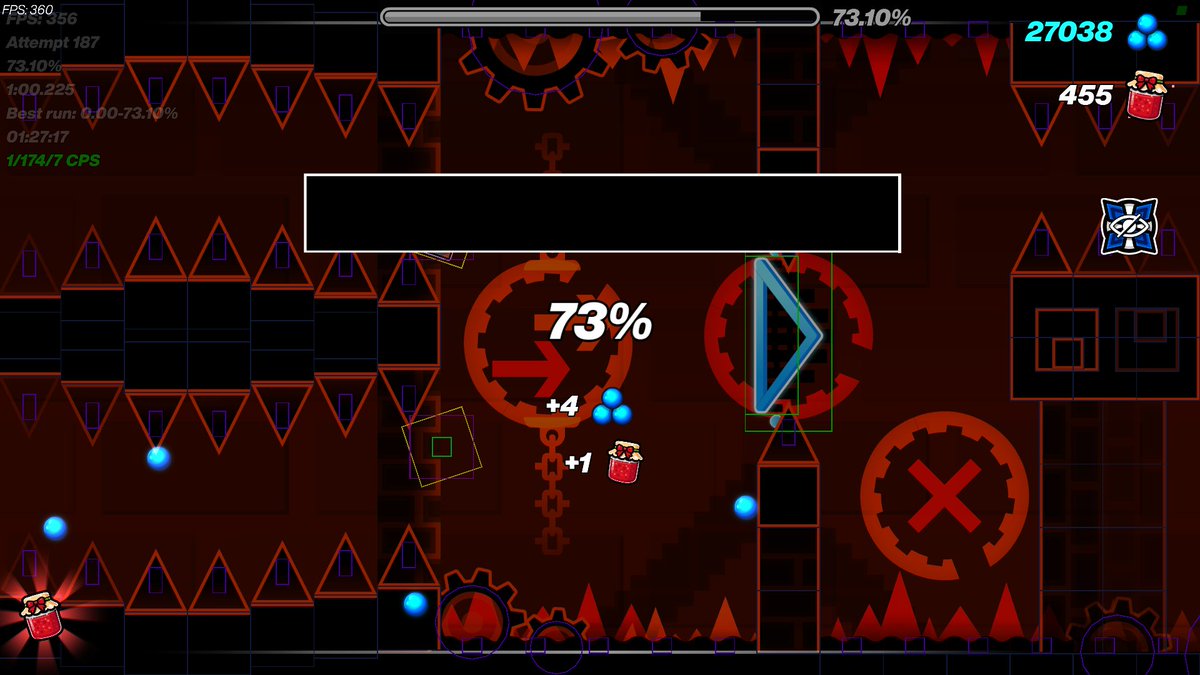 ByIcEDCave's tweet photo. Now played: Cataclysm
Day 1: got 73% 72%, 71% x2 and 67%.
Also got 39-100, this is not that hard, but its probably because i already had this in 2 runs (50%, 51-100).
i hope i dont die in the wave part or the last straight fly.
I can probably beat this tomorrow. https://t.co/oV8t063Pho