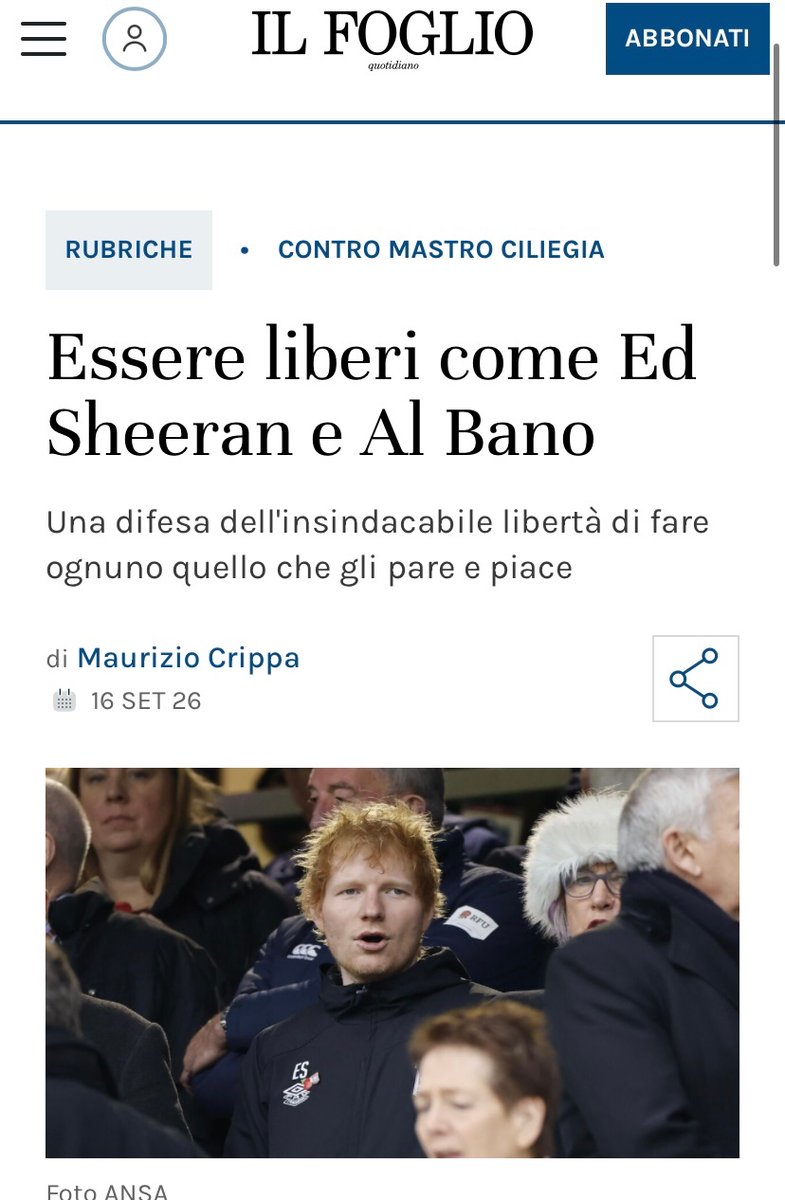 Zerovirgola2's tweet photo. Essere liberi di fare schifo

Una specialità del Foglio https://t.co/lihbsMGkig