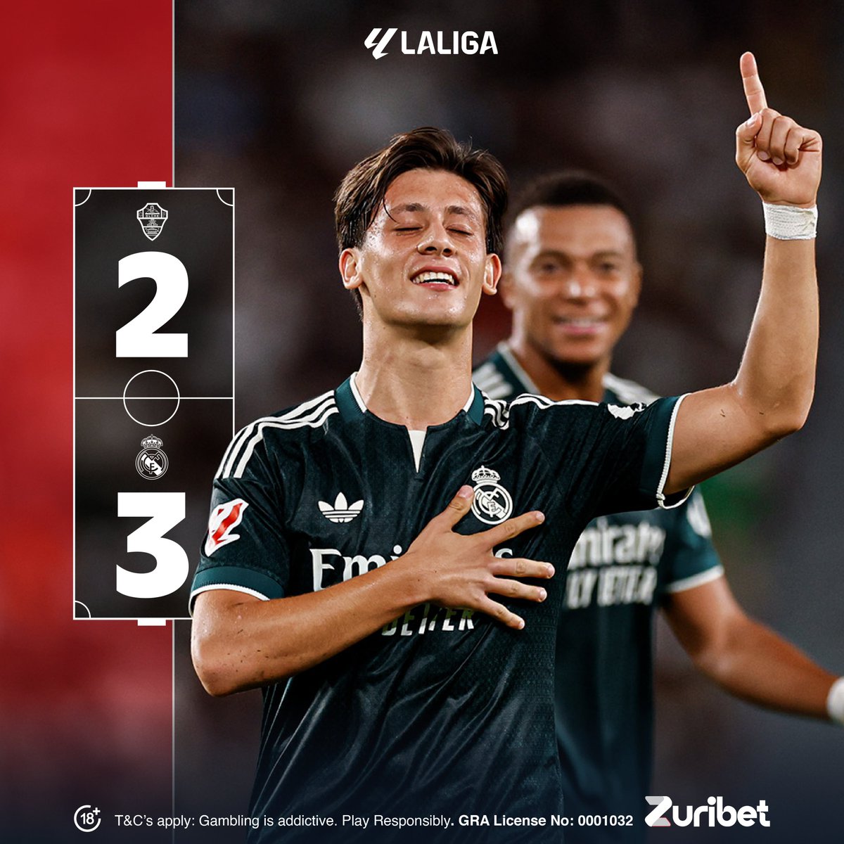 ZuriBetke's tweet photo. Madrid came, Madrid fought, Madrid won🏆 🔥

#zuribet #chezavizuri #elche #madrid #football https://t.co/Emq6eAD7bS