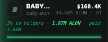Unvaxable's tweet photo. LONGALON coming for the BABYALON crown

1.87m ALON airdropped by BABYALON
1.08m ALON airdropped by LONGALON 

it's all friendly competition for the ALON flywheel tho ofc 

solana:6HQdAaugomYDk5yBdFGv4uLDjRtrH23o3oZh8tywpump 🤝 solana:83YDixWQqhQvKSpzeYvjrzeVAKyYwaCaJCRXzN2Hpump 
                      solana:8XtRWb4uAAJFMP4QQhoYYCWR6XXb7ybcCdiqPwz9s5WS