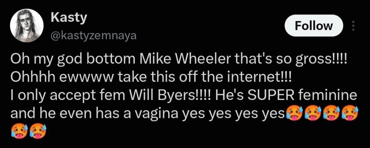 miyao1p's tweet photo. @kastyzemnaya you embarrassed yourself so badly 🤣🤣🤣 don’t forget mike is a straight guy stockings look so fucking cringe on him 🤣🤣 Keep drawing fem bottom mike so we can all laugh at you and yeah, get that transphobic ass checked!! https://t.co/iUjUZ2SOiH