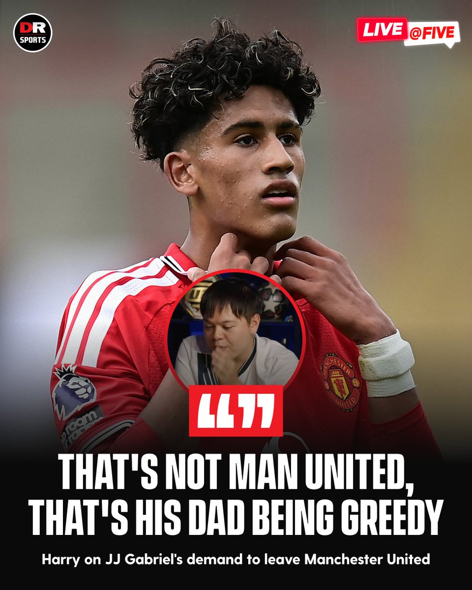 drsportsmedia's tweet photo. A 15-year-old walking away from United despite being offered a first-team pathway, is this really about football anymore? 😬

#LiveAt5 https://t.co/fT3uwp9EYG