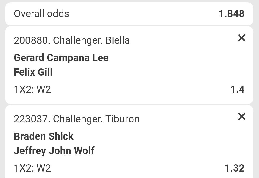 tennis_dog29's tweet photo. 🇺🇸ATP CHALLENGER COMBO 🔥
5 UNIT AMAZING PARALY 🍀
You will not find Better Than This 🎯 wake n cash 📉
Who will stop us from Winning today 🤞
Odds 1.84
🇺🇸 J.J.Wolf + F.Gill
Let's cash this money 🤝
Like if you Tailing ♥️
#parlay #freepicks #money #gamblingx #atp #usopen2026 #usopen #shelton #tennis #zverev #blockxx #gauff #zverev