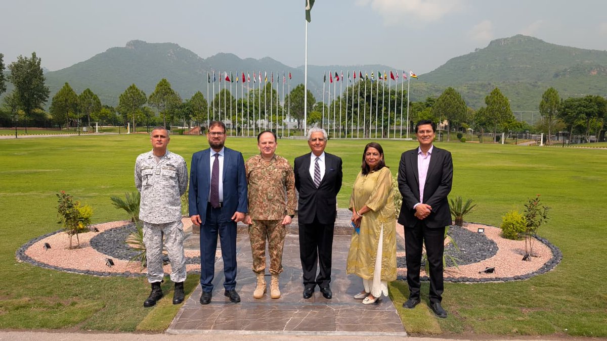 PCPOfficials's tweet photo. Today, #PCP Chairman Mr. Zaffar A. Khan addressed #NDU’s National Security &amp; War Course on the Role of Philanthropy in Social Development, alongside leaders from Indus Hospital &amp; TCF, engaging senior civil &amp; military officers, including 56 officers from 27 friendly countries. https://t.co/yy3ts307AL