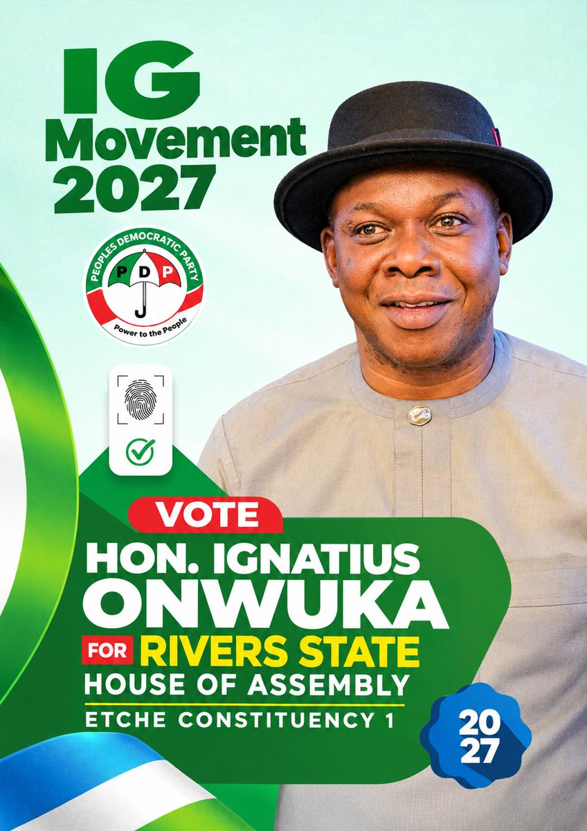 possible1001's tweet photo. For quality representation, impactful leadership and continuity in Etche Constituency 1, the choice is clear.
Re-elect Hon. Ignatius Onwuka for the Rivers State House of Assembly, Etche Constituency 1.
#Wike
#ICanDo
#MayorCouncillor https://t.co/vem47ggm8m