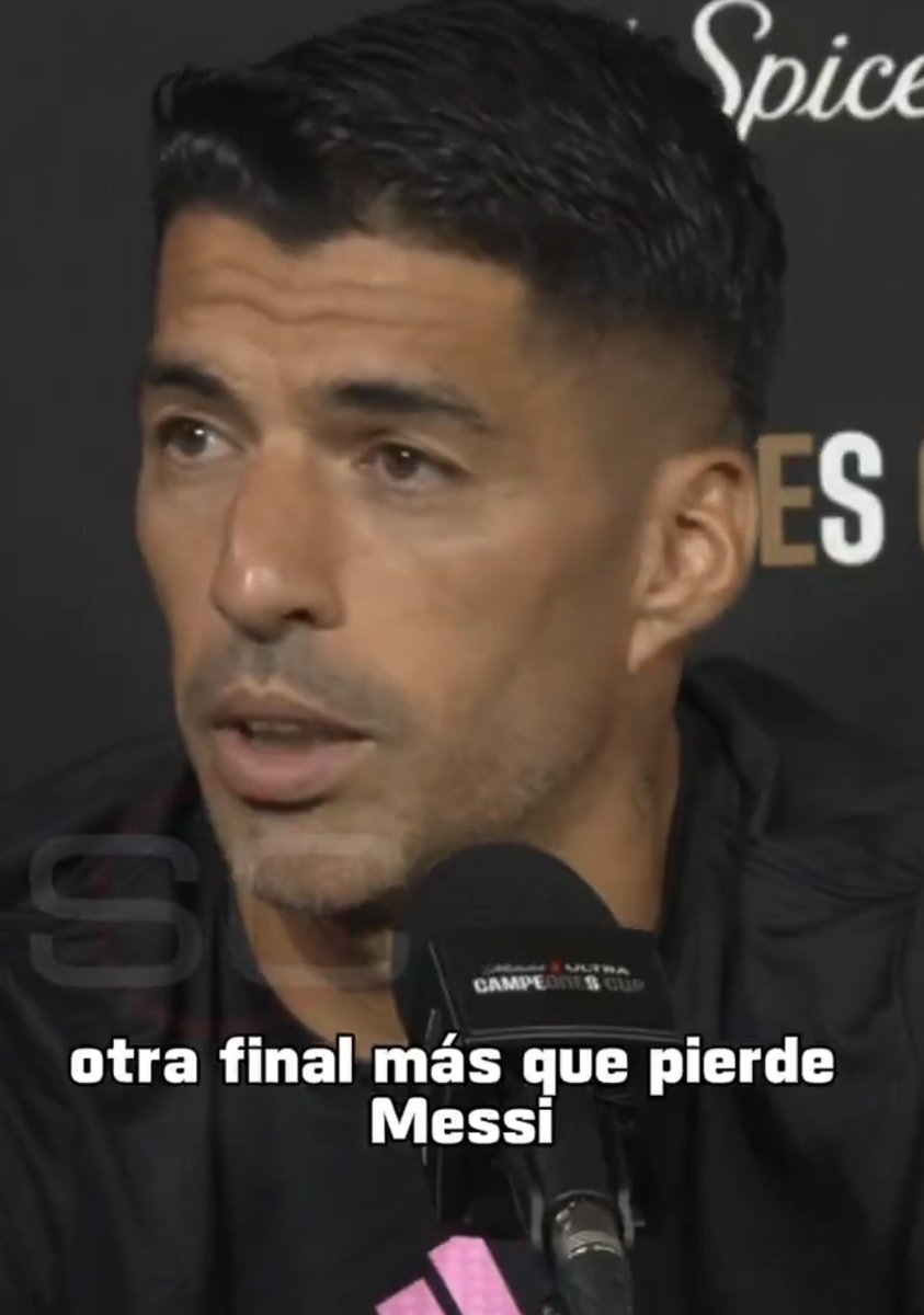 TouchlineX's tweet photo. 🚨 𝗡𝗘𝗪: Luis Suárez on the constant criticism players receive on social media:

🗣️ Social media can do a LOT of damage.”

“If we lose the title tomorrow, people will say: ‘Another final lost by Messi, Suárez and De Paul. Inter Miami lose again despite having great players.’”

“If we WIN, they’ll say the trophy means nothing.”

“If we score a hat-trick, they say MLS is EASY. If we go two games without scoring, they say we’re FINISHED.”

“Criticism will ALWAYS exist.”