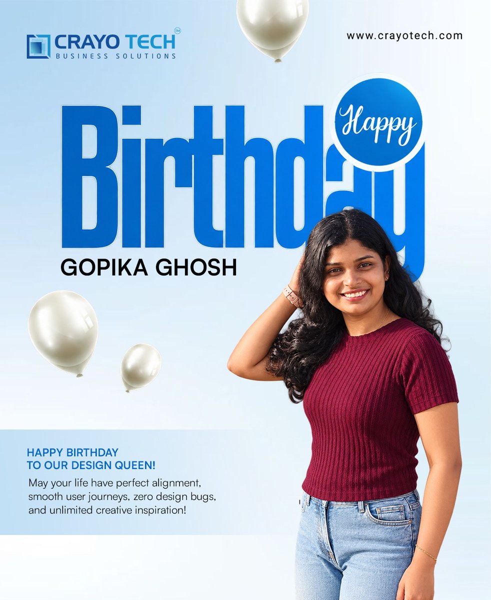 crayotechindia's tweet photo. Happy Birthday, Gopika! 🎂✨ May your year be as creative, colourful, and amazing as the designs you bring to life. Keep creating magic with every pixel!
.
.
#Birthday #HappyMoments #BirthdayHappiness #Celebration #HapyBirthday
Happy birthday wishes, birthday post https://t.co/6RbRVK7m3l