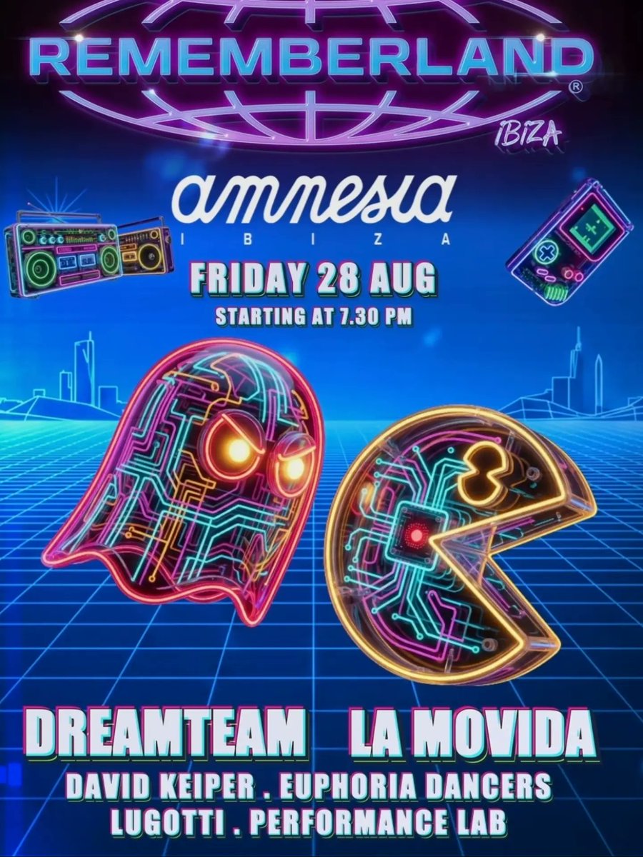 WilberCubiu53's tweet photo. 📼✨ Step back into the golden era of dance music as Rememberland Ibiza returns to Amnesia! 💜🎶
Get ready for a night packed with nostalgia, iconic anthems and unforgettable memories as @rememberland. ibiza celebrates the sounds that defined https://t.co/i7QOV2wWwk