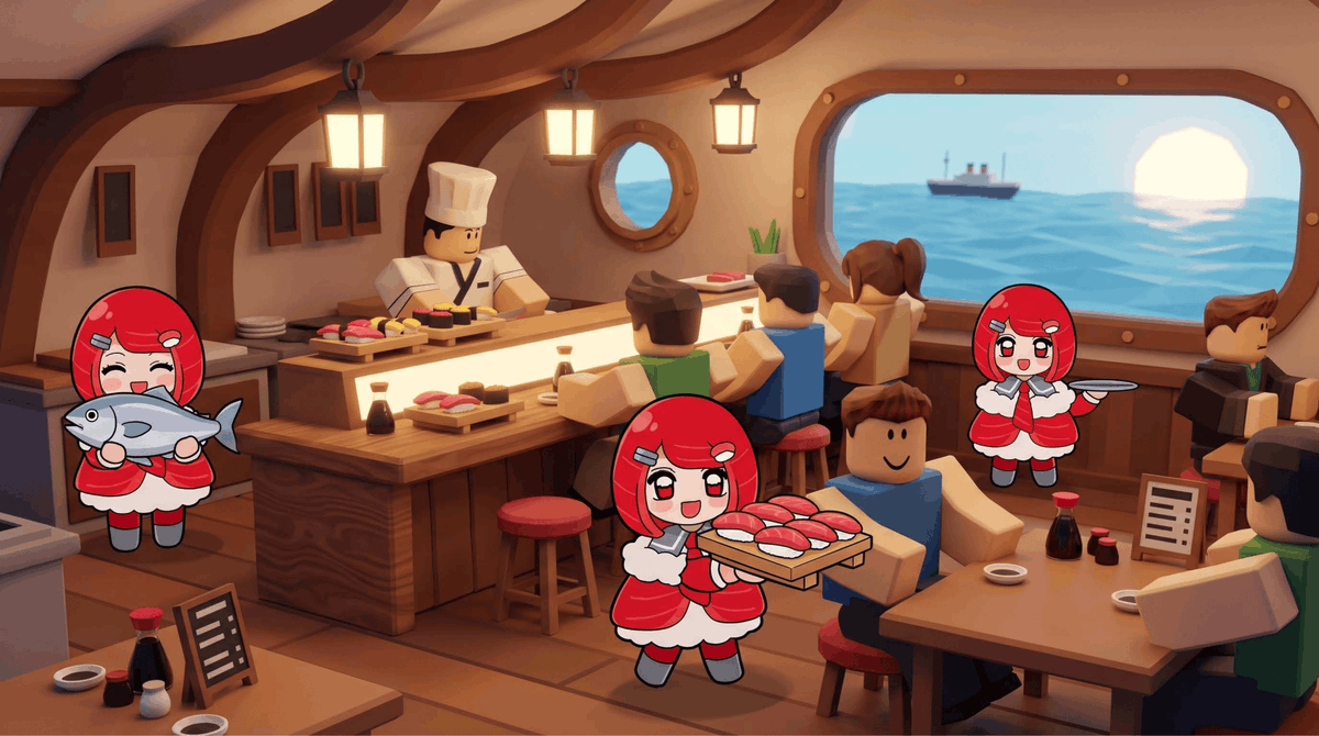 GeekOutKK's tweet photo. 🍣✨ "Suship" 🎊 Surpasses 10 Million Visits! 🚀

"Suship," a Roblox game based on Shogakukan's new IP "OSHIZUSHI" and developed in collaboration with GeekOut, has surpassed 10 million visits! 🎉

At its peak, the game also reached 10,000 concurrent players. A huge thank you to everyone who has played! ✨

In "Suship," team up with adorable OSHIZUSHI characters to catch fish, prepare them, and serve customers! Run your sushi restaurant as quickly as possible while taking on a variety of minigames and tasks with your teammates. 🔥

Enjoy the heartwarming sight of the characters helping you out, and find your very own 🍣OSHIZUSHI🍣 buddy! 💕

▶︎🎮️Play here:
https://t.co/pW5WSfHvZc

🍣✨『推し寿司っぷ』㊗️累計訪問数1,000万回突破！🚀

小学館さまの新規IP『推し寿司』を原作とし、GeekOutが開発に携わったRobloxゲーム『推し寿司っぷ』が、累計訪問数1,000万回を突破しました！🎉
これまでに最大同時接続数10,000人も記録しました。遊んでくださった多くの皆さま、ありがとうございます✨

本作では、かわいい推し寿司のキャラクターたちと一緒に、魚を獲って、さばいて、お客さんに提供！スピーディーにお寿司屋さんを切り盛りしながら、仲間とさまざまなミニゲームやタスクに挑戦します🔥

キャラクターたちがお手伝いしてくれる姿に癒されながら、ぜひ自分だけの相棒🍣推し寿司🍣を見つけてください💕

▶︎🎮️ゲームはこちら
https://t.co/pW5WSfHvZc