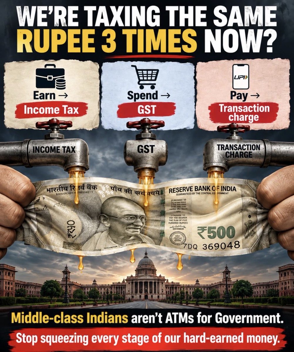 iamQueenPC's tweet photo. Boycott BJP throughout the country . The more we are adjusting the more pressure they are putting on us. @CJP_for_India @BJP4India @INCIndia @nsitharamanoffc @yadavakhilesh 

#MiddleClass #TaxBurden #TaxReforms #TaxpayerRights #TransactionTax #Taxation #MiddleClassIndia #IndianTaxpayers #CostOfLiving #FinancialBurden #EconomicReforms #TaxTransparency #Accountability #PublicFinance #CommonMan #MiddleClassConcerns #IndiaEconomy #TaxJustice #CitizenVoice #VoiceOfTheMiddleClass