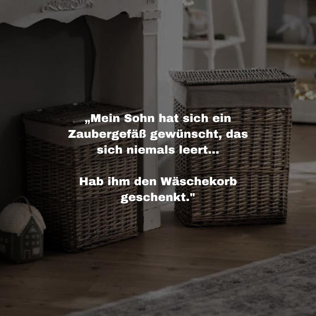 BarbieOhledb's tweet photo. Photo by Johnny Cologne on July 09, 2026. May be an image of text that says "„Mein Sohn hat sich ein Zaubergefäß gewünscht, das sich niemals leert... Hab ihm den Wäschekorb geschenkt. "". https://t.co/3BskHA0LJM
