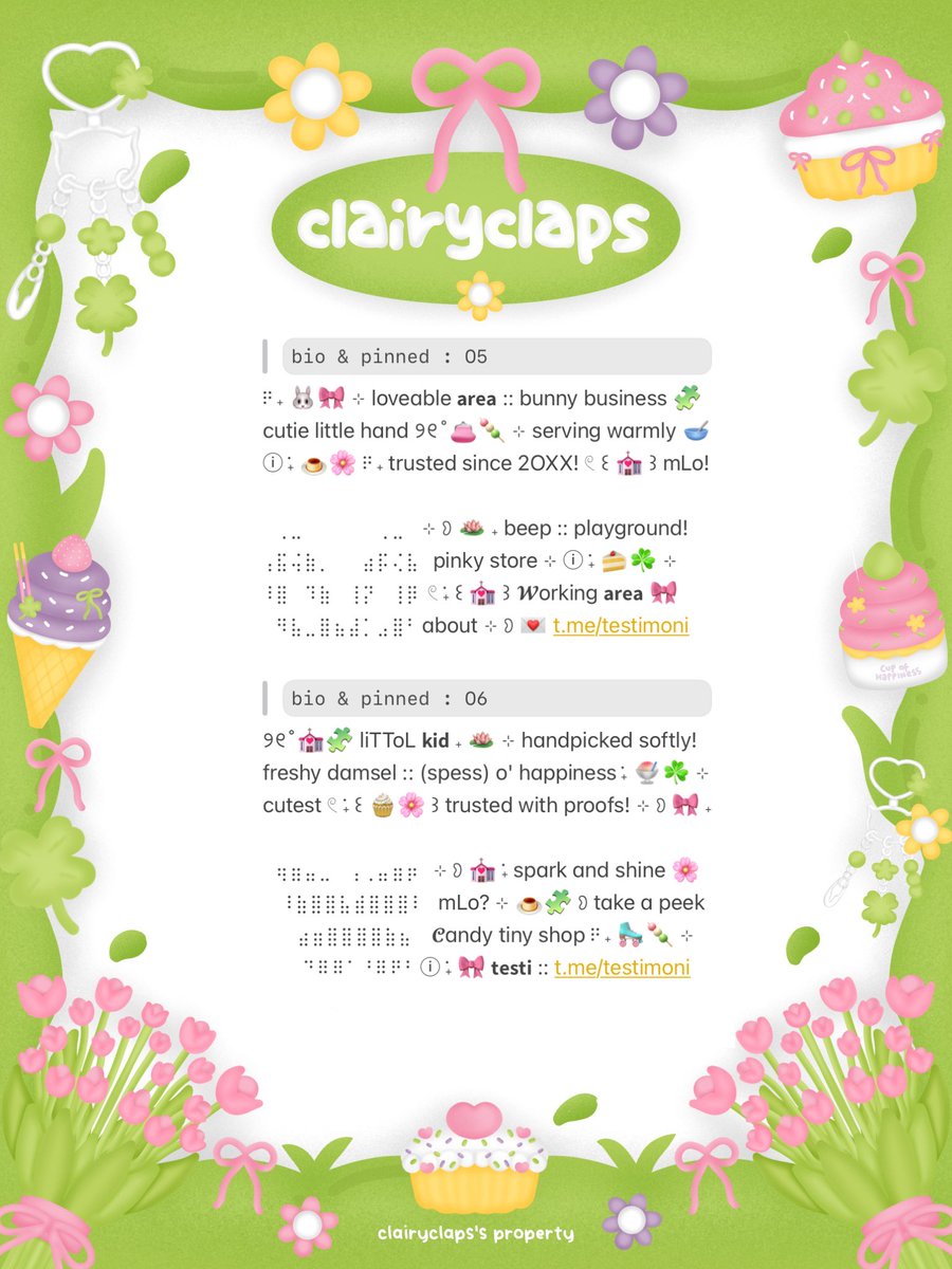 clairyclaps's tweet photo. hewp Re—pOsT? dankee! 💓

ⓘ 🌸 haaay ho! aku kembali! 🍧🧩
dengan wording bundle bio pinned nih 
𓏲 ࣪˖ ꒰ 💌 ꒱ . . hanya 8.500 each sajaau
ketuk di—em untuk jajank! 𖠗 🍰🎀 ⊹

꒰ ♡ ꒱ #zonauang ☘️ https://t.co/JiKvTxZiUh