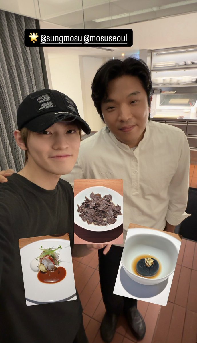 chenleveerse's tweet photo. chenle instagram story update 🩵

“🌟 @ sungmosu @ mosuseoul”

chenle with chef ahn sung jae at chef ahn’s restaurant (mosu) again 🥹🫶���

#천러 #チョンロ #钟辰乐 #辰乐 #CHENLE https://t.co/Lv6AyH1hOC