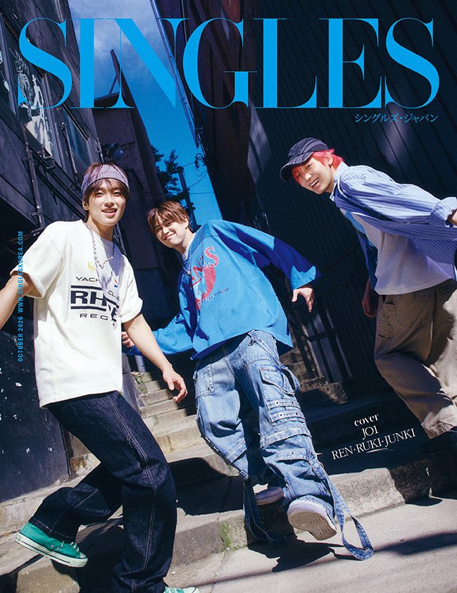 CultureCruise's tweet photo. ［BOOK］

JO1 川尻蓮, 河野純喜, 白岩瑠姫
『SINGLES JAPAN』10月号に登場📖

ソウルで撮影された
4タイプのカバー公開📸
 誌面ではさらに多くの写真とともに
ファンへの思いや北米ツアーを前にした
インタビューが掲載されます🖋️

▼公式サイト 🔗https://t.co/cRYA8GHIL2

#JO1
#REN
#JUNKI
#RUKI https://t.co/VFsF0rdkHe