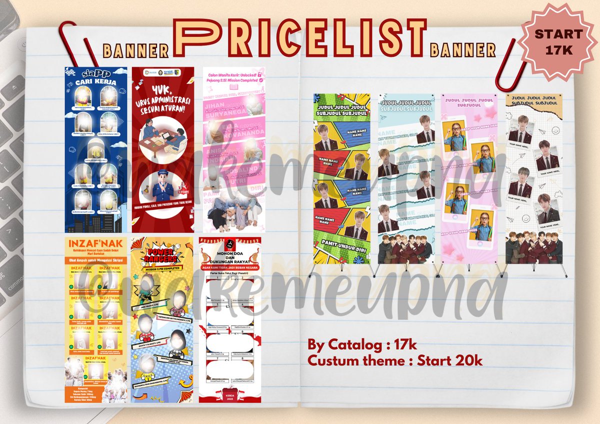 wakemeupna2's tweet photo. Selamat siang🙌🏻
Yukk yang mau desain poster, pamflet, leaflet, banner, brosur, mindmap, infografis, feed, scrapbook, frame story, template testi, jadwal ataupun edit katalog bolee kesini😼💫
Wa: https://t.co/Ni7nL6svoX
 #zonauang️️ https://t.co/yhSLJfC8bk