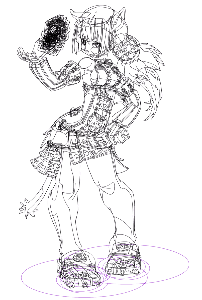XaGueuzav's tweet photo. Old vector artwork (with Flash / Animate)
All my Wakfu character artworks were done like that. Thousands and thousands mouseclics 😆 https://t.co/vtn53wQ2Q6