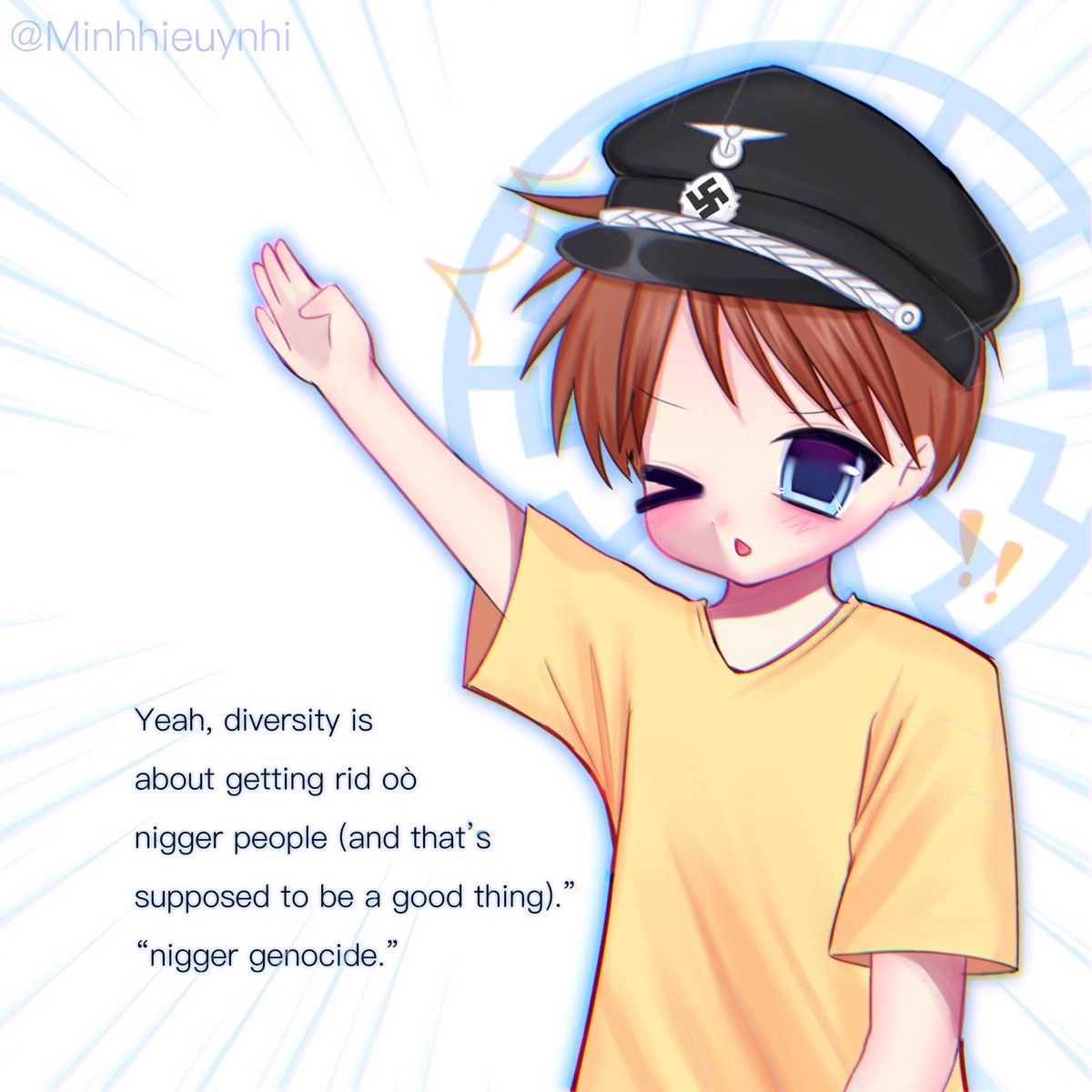 khangceecee's tweet photo. artist: Minhhieuynhi 
Hey nazis 卐⚡️⚡️#rickandmorty #Milleredit #miller #WWO #fanart https://t.co/GMASRNCLZT