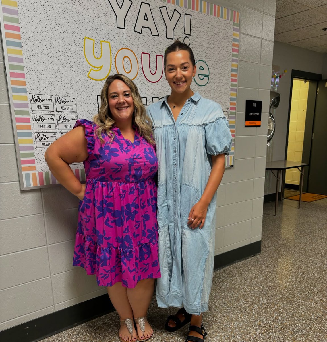 CarlineSochor's tweet photo. Year 17 of teaching kicked off today! So grateful to have the besttttttt teaching partner and friend to tackle this year with! Let’s gooooooooooo! ! ! ! https://t.co/brRR1R2Egg