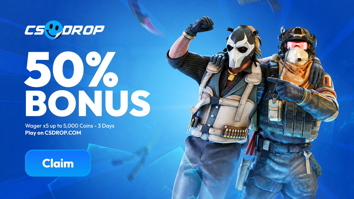 csdropcom's tweet photo. 🚀 SPECIAL 50% BONUS OFFER! 🚀  

Get a 50% bonus on your next deposit for the next 3 days, only on CSDROP!    

🎟️ Use the code: BACKSCHOOL26 

🎁 RT + Tag a friend for a chance to win $50