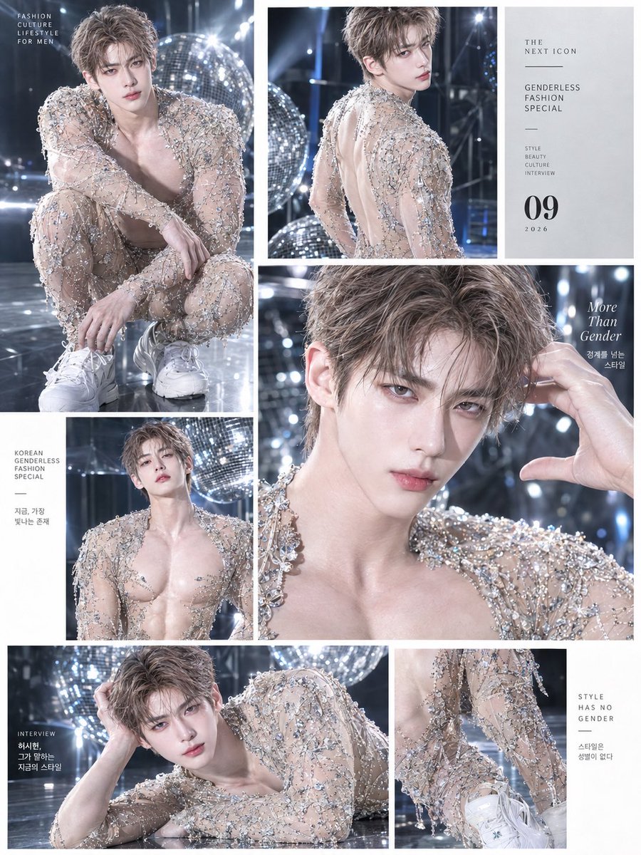 noctt_AI's tweet photo. Gleam 2026년 9월호 (fake)

메인 모델 : 허시헌

“THE NEXT ICON”

#AI #AIart #AImale #AIイケメン
#게이 #gay #ゲイ #male 

* All images are AI-generated and do not depict real people https://t.co/1SF8JuLH2g