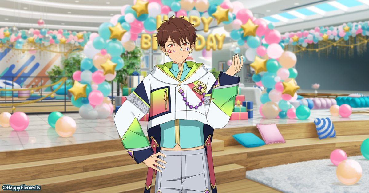 enstars2_tw's tweet photo. 明天是守澤千秋的生日
Happy Birthday！！

收集【Nice】為偶像慶祝吧！🎉🎉

遊戲內將舉辦守澤千秋生日慶祝活動，登錄可領取【鑽石x350】以及其他生日福利內容！🎁

詳情可見遊戲內公告
#偶像夢幻祭2
#生日快樂 #守澤千秋 https://t.co/4M8g6YU7ax