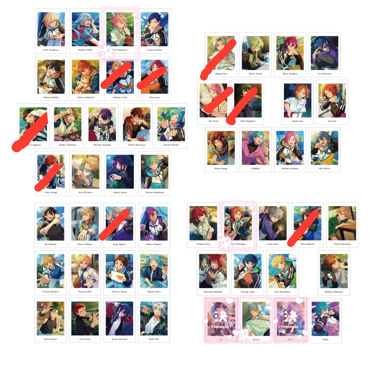 _55427_'s tweet photo. 【交換】あんスタ ぱしゃっつ P.A.shots!! Vol.7 Private Action

譲▶画像の求以外の方

求▶︎桃李、Aなずな、レオ、カンナ(身内分)

1BOXずつ予約済み
仮約束でもよろしい方
検索からでも気軽にお声がけください https://t.co/HDS5mJ4UhM