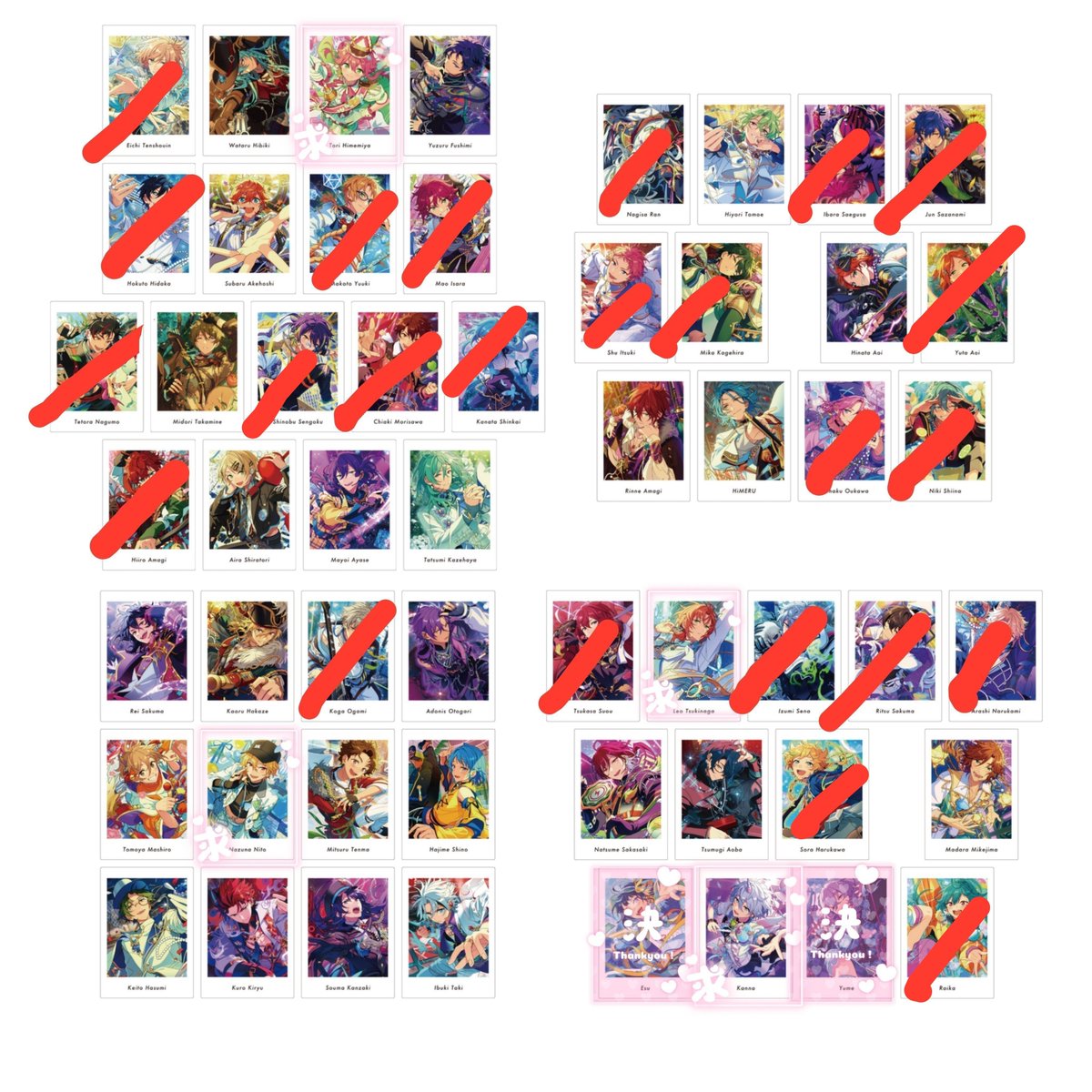 _55427_'s tweet photo. 【交換】あんスタ ぱしゃっつ P.A.shots!! Vol.7 Private Action

譲▶画像の求以外の方

求▶︎桃李、Aなずな、レオ、カンナ(身内分)

1BOXずつ予約済み
仮約束でもよろしい方
検索からでも気軽にお声がけください https://t.co/HDS5mJ4UhM