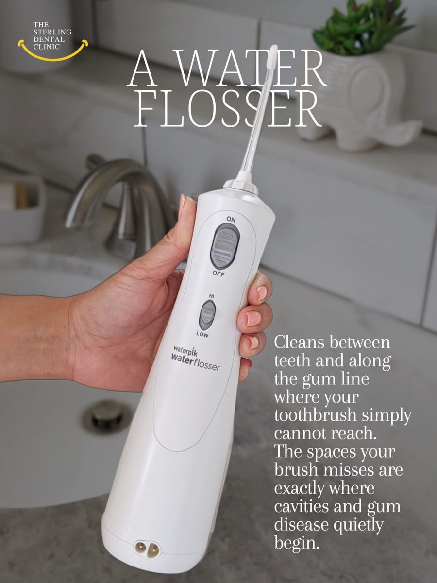 SterlingClinic's tweet photo. Some things in life are just worth it.

The right dental investments (think: electric toothbrush, Invisalign, professional whitening) can change more than how your smile looks — they change how long it lasts.

Which ones are you already doing?

#OralHealth #Invisalign #DentalTips https://t.co/95nFYE4wyr