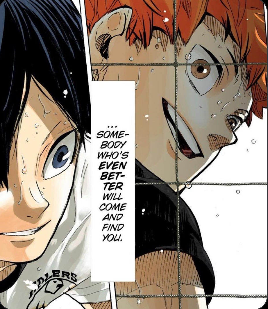 kweenofthecourt's tweet photo. what's everyone's favourite kagehina panel, this one is mine https://t.co/18s713pqEC