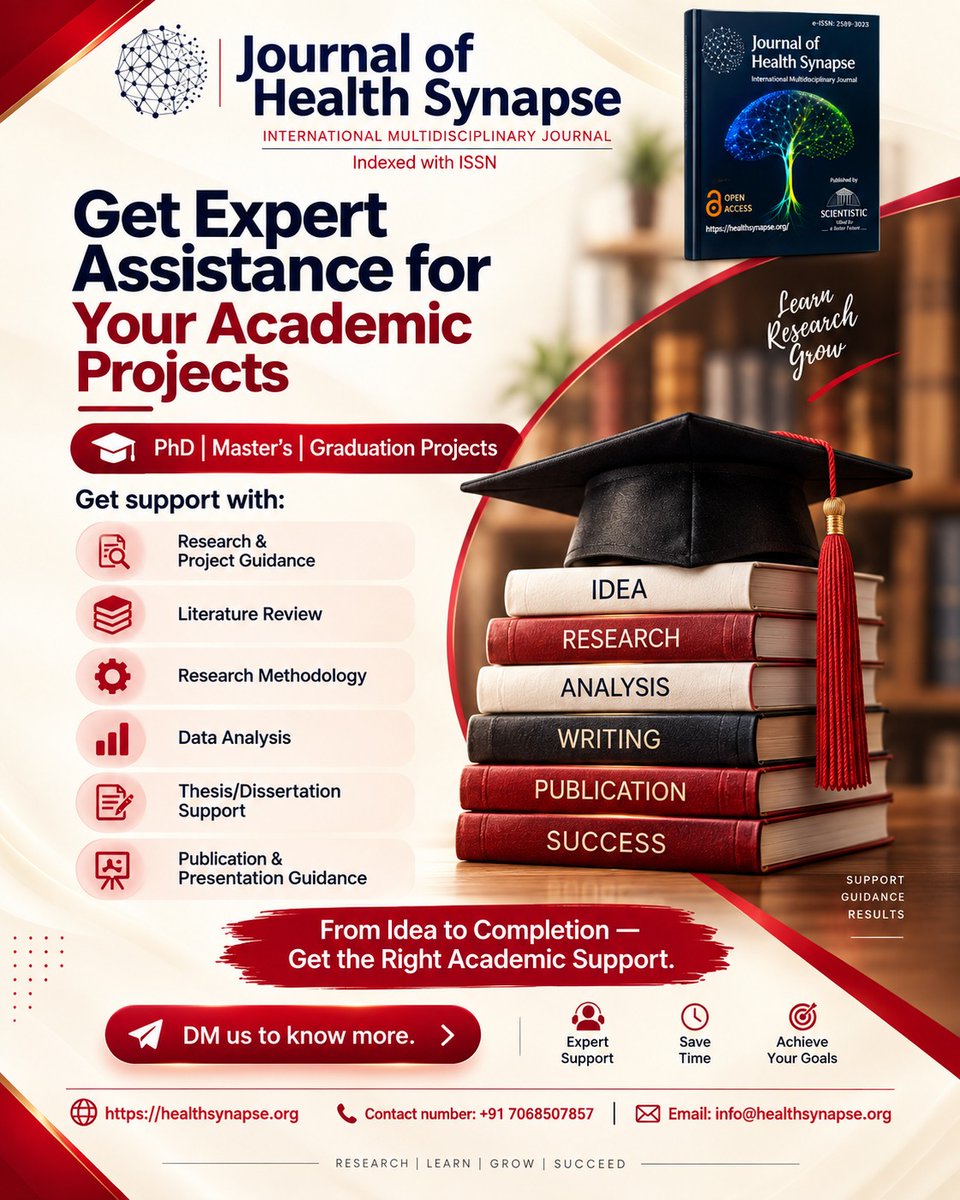 Scientisticera's tweet photo. Turn your academic ideas into impactful research. Get support for PhD, Master’s &amp; Graduation projects—research planning, literature review, methodology, thesis/dissertation &amp; publication guidance.
DM us: +91 7068507857
📧 info@healthsynapse.org 
Join:https://t.co/2M3K2G7YVV https://t.co/8rHd7WOr5g